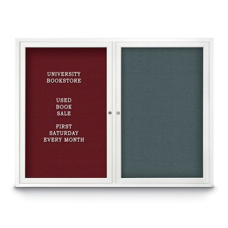 United Visual Products Corkboard, 60"x36", Amethyst/Bronze UV405PLUS-BRONZE-AMETHY